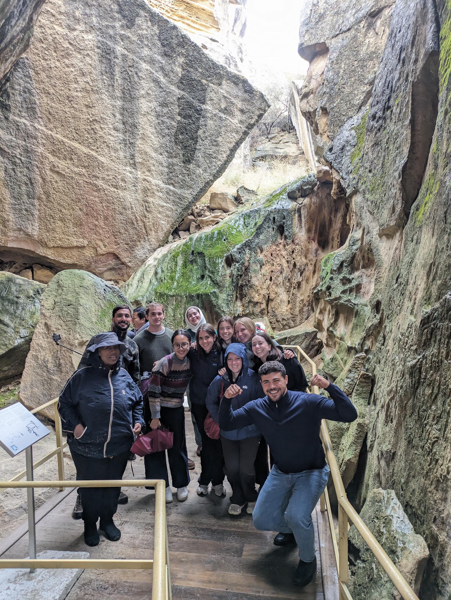 Students spend their first day in Azerbaijan visiting a museum, a mud volcano, and the Gobustan Rock Art Cultural Landscape.