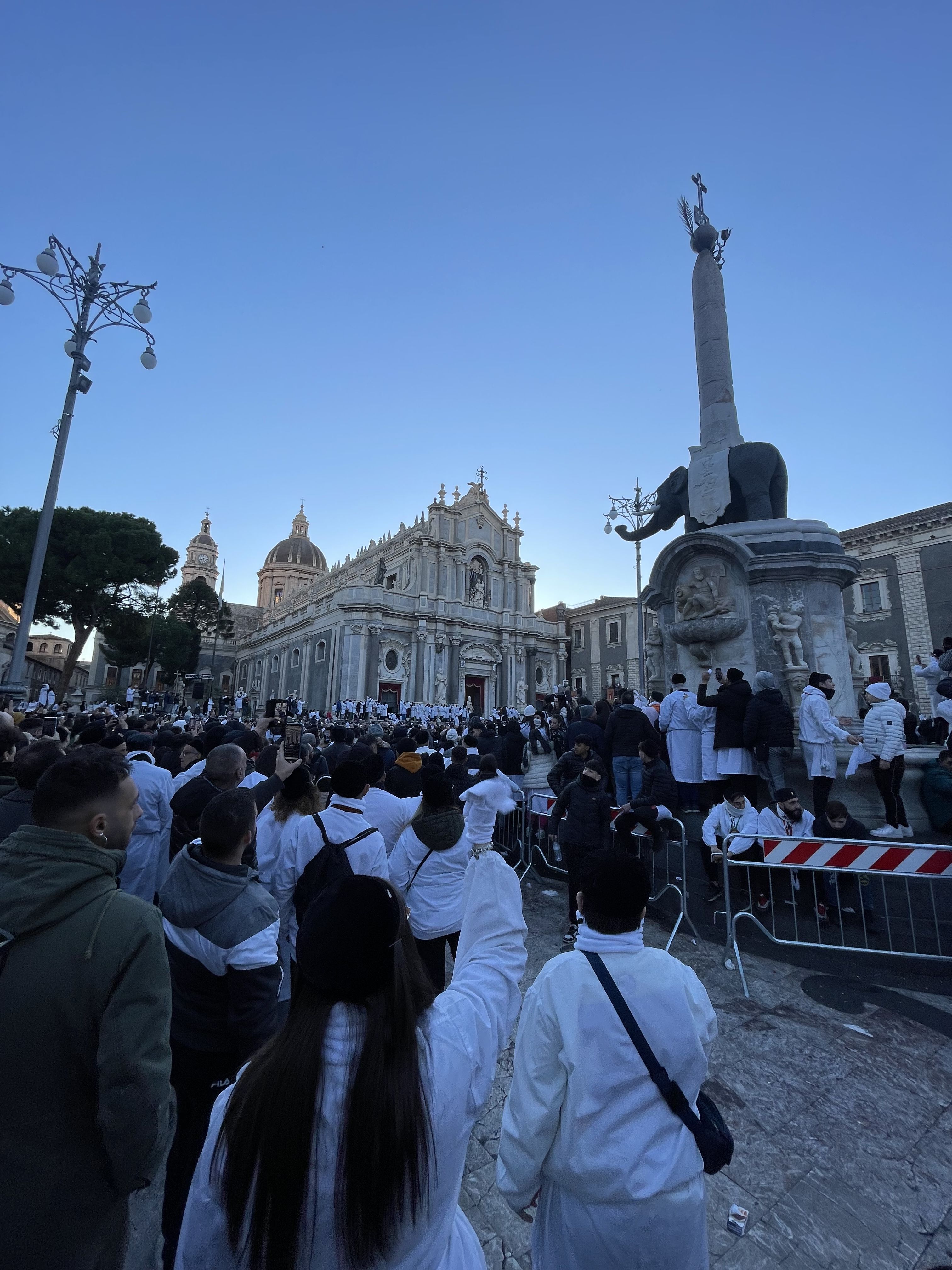 A crowd gathers for the Feast of St. Agatha on Feb. 5, 2024.