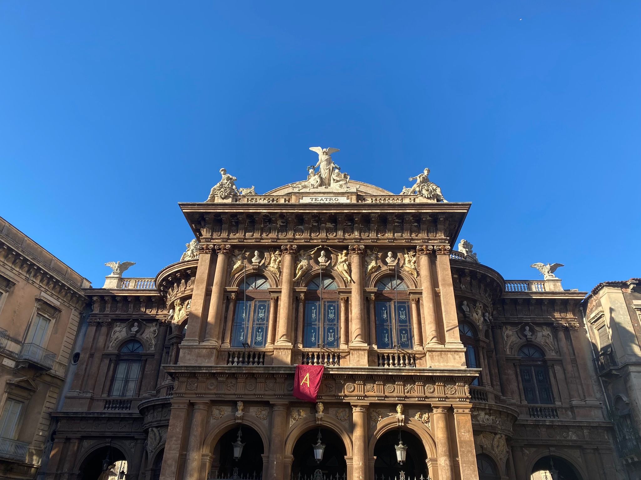 The Teatro Massimo Bellini, an opera house, in Catania, Italy.
