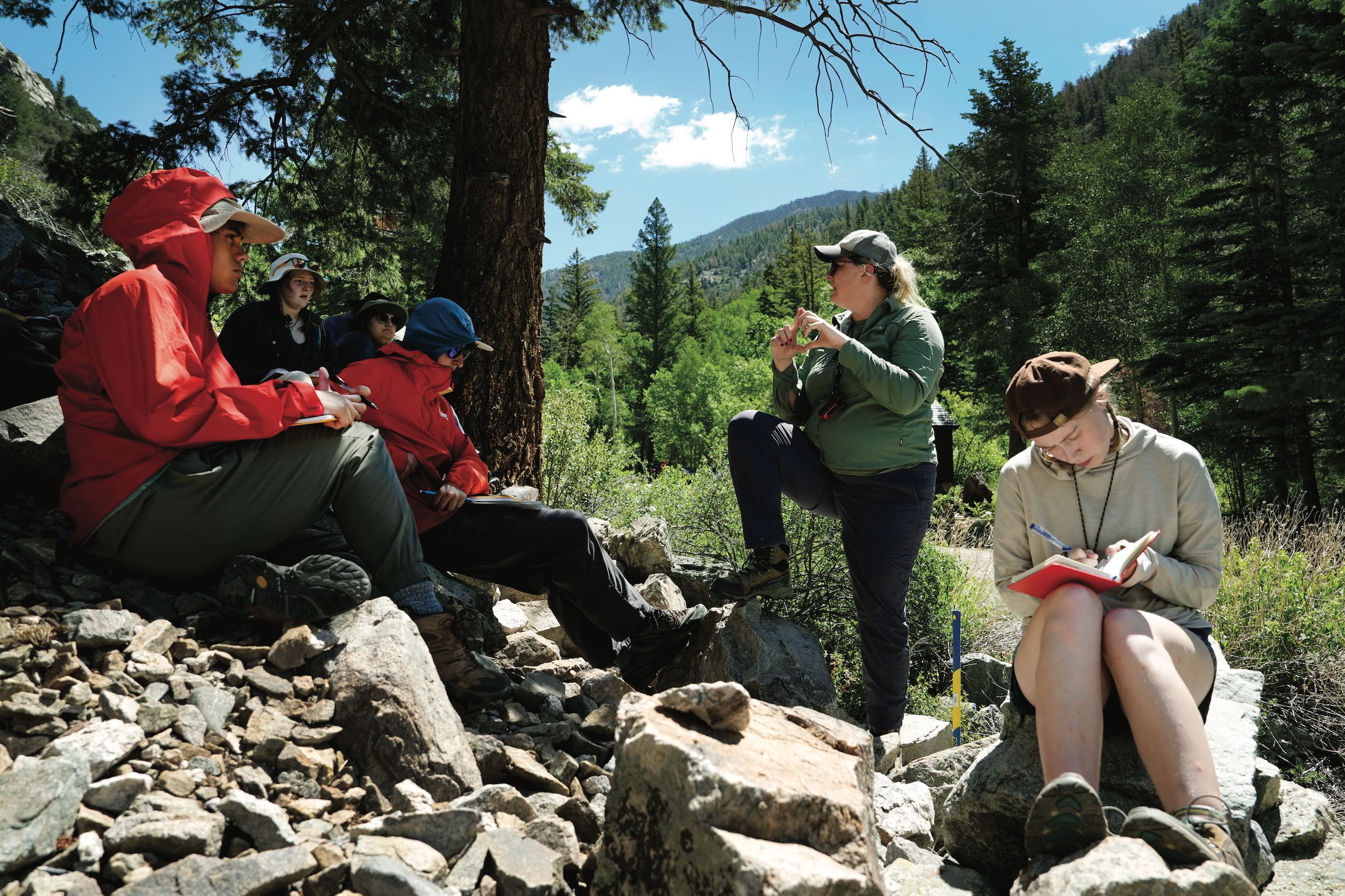 CC geology professors Sarah Schanz and Michelle Gevedon lead a research trip for ten students to CC's Baca Campus in Crestone, CO.
