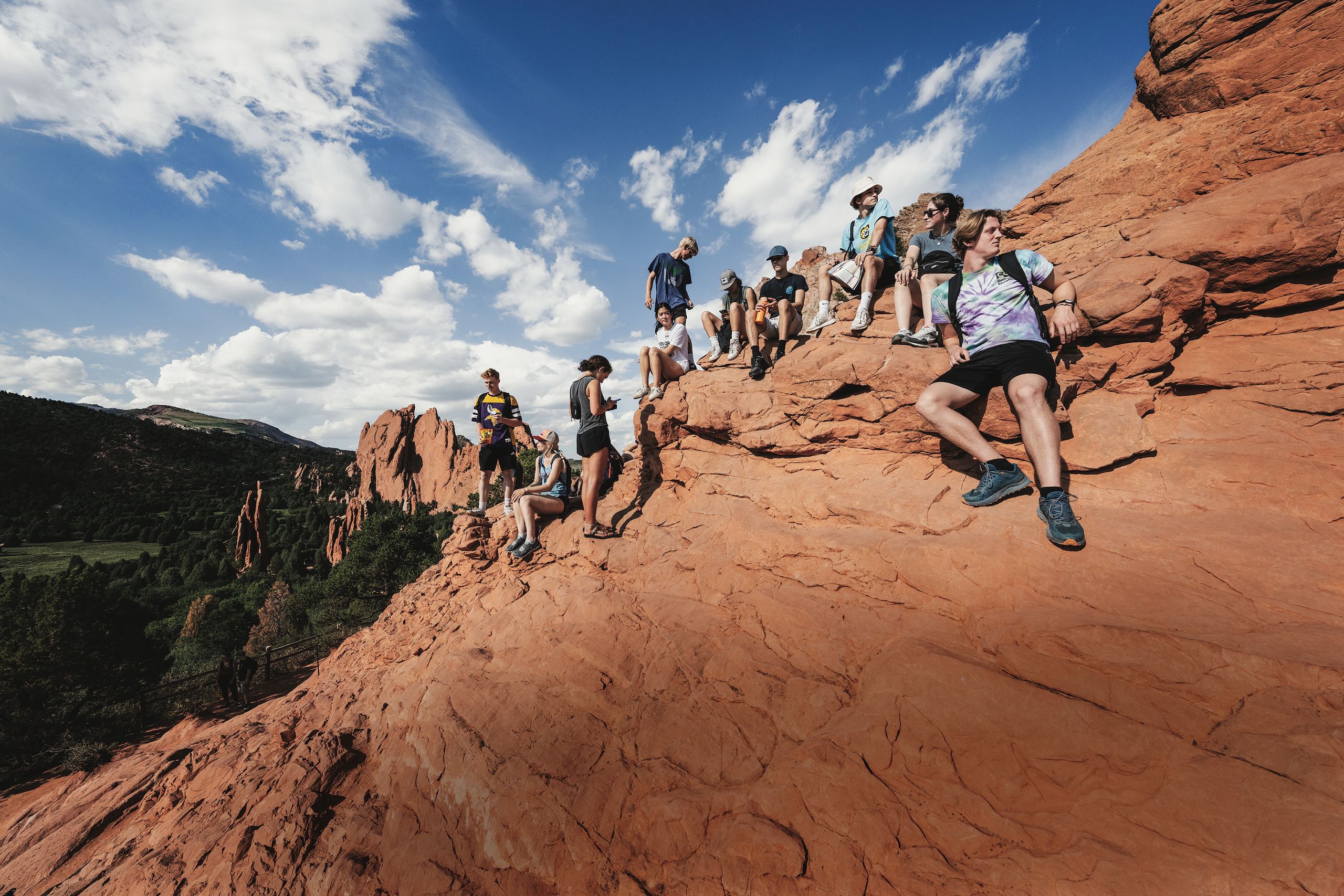 NSO students hike through the beautiful sandstone formations and enjoy the views of Pikes Peak during a ~2 miles hike at Garden of the Gods National Natural Landmark